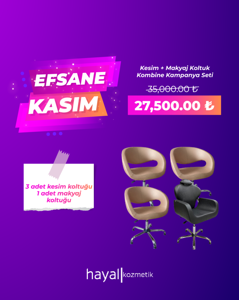 Kesim + Makyaj Koltuk Kombine Kampanya Seti