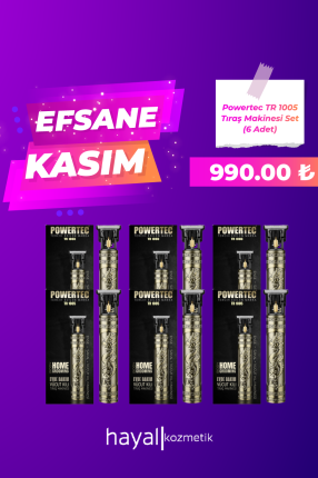 Powertec TR 1005 Tıraş Makinesi Set (6 Adet)